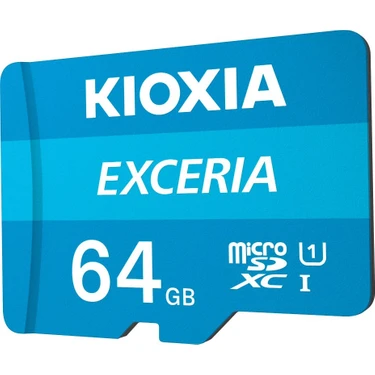 Kioxia 64GB Exceria Micro SDXC UHS-1 C10 100MB/sn Hafıza Kartı