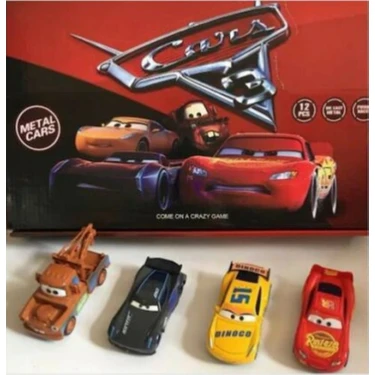 Cars Şimşek Mcqueen Mater Oyuncak Arabalar 4'lü