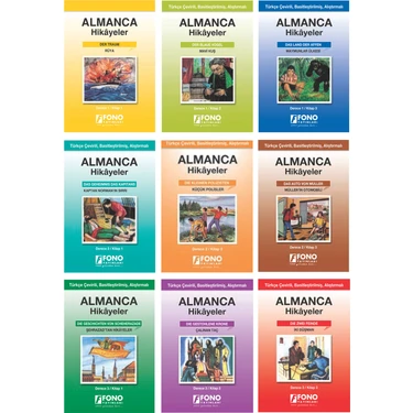 Almanca - Türkçe Hikayeler 9 Kitap Set (Derece