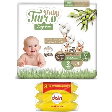 Baby Turco Dogadan 2 Numara Bebek Bezi 3 6 Kg 84 Adet Fiyati