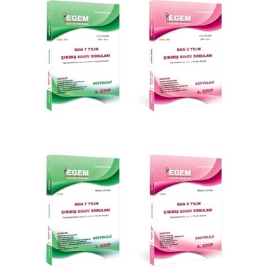 Egem Yayinlari Aof Sosyoloji 3 Ve 4 Sinif Cikmis Sorular Kitabi