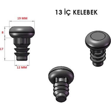 Hobbi 20 Li Ic Kelebek Papuc Sandalye Ayaklari Profil Fiyati