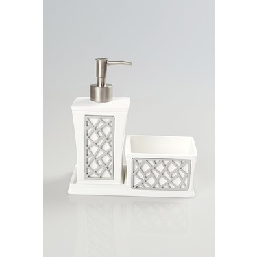 by selim mirage beyaz gumus sungerli sivi sabunluk fiyati