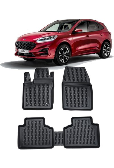 Araba Alışveriş Ford Aksesuar Kuga 2012-2019 3D X-Mat Havuzlu Paspas