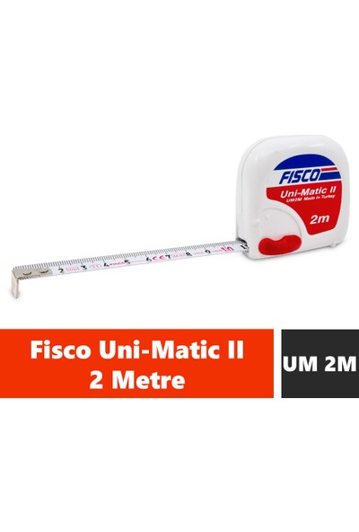 Fisco Uni-Matic II | 2 Metre Çelik Kısa Şerit Metre | UM 2M