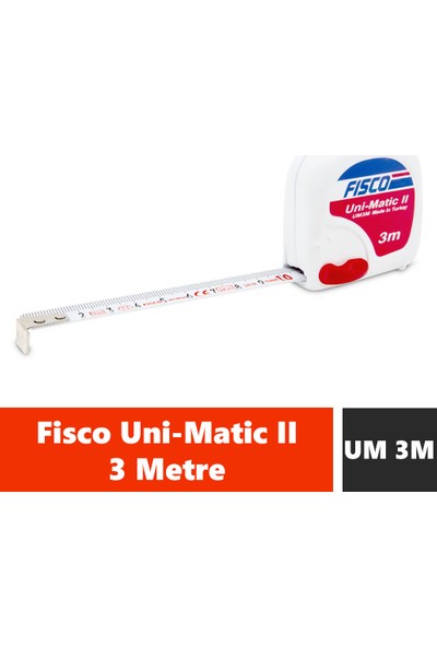 Fisco Uni-Matic II | 3 Metre Çelik Kısa Şerit Metre | UM 3M
