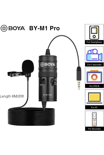 Boya By-M1 Pro Yaka Mikrofonu