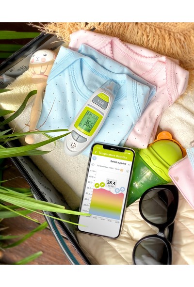 AGU Baby SHE7 Akıllı Infrared Termometre, telefon aplikasyonlu, 5 Yıl Garantili