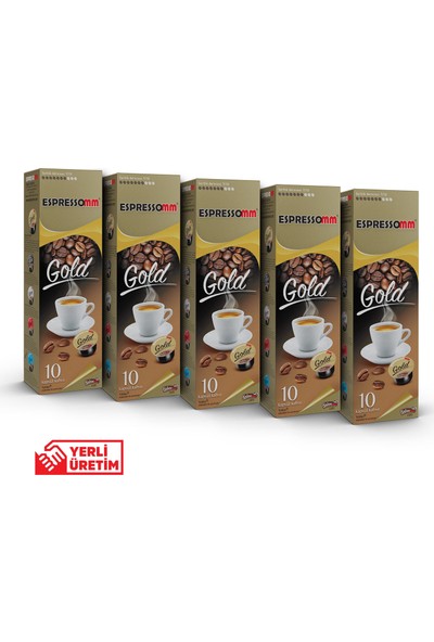 ESPRESSOMM Espressomm® Gold Kapsül Kahve (50 Adet) - Tchıbo Cafissimo® Uyumlu*