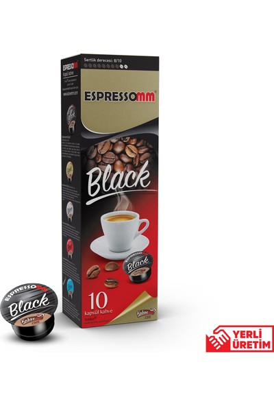 ESPRESSOMM Espressomm® Black Kapsül Kahve (100 Adet) - Tchıbo Cafissimo® Uyumlu*