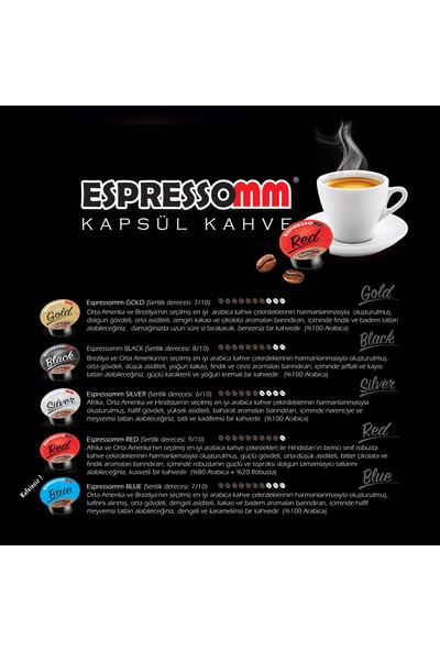 ESPRESSOMM Espressomm® Karışık Kapsül Kahve (50 Adet) - Tchıbo Cafissimo® Uyumlu*