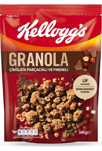 Kellogg's Granola Çikolata Fındıklı 340 gr