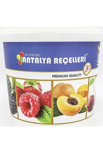 Antalya Reçelcisi Çilek Reçeli %35 Meyve - 5kg Plastik Kova