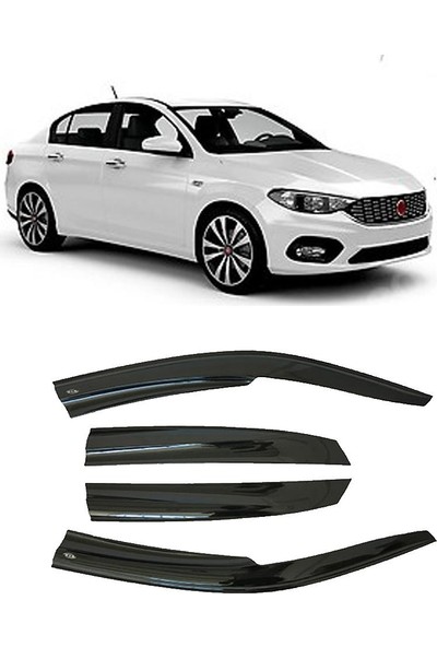 Araba Alışveriş Fiat Aksesuar Egea 2015+ Model Sportif 4'lü Cam Rüzgarlık Seti