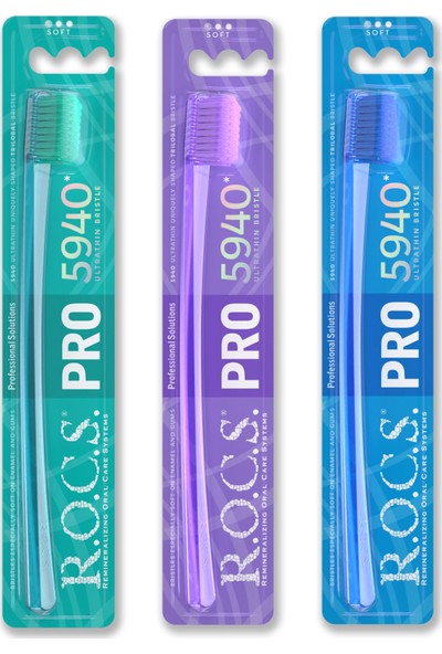 Rocs R.o.c.s. Pro 5940 Adet Fırça Kılı Içeren Diş Fırçası - 3 Adet