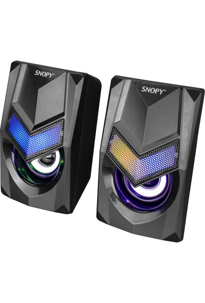 Snopy SN-X25 2.0 Rgb Işıklı 2X3W Siyah USB Speaker