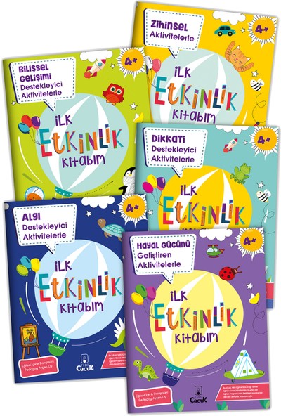 Floki Çocuk 4+ Yaş Zihinsel Ve Bilişsel Gelişim “İlk Etkinlik Kitabım” Eğitici Eğlenceli Okul Öncesi Set 5 Kitap