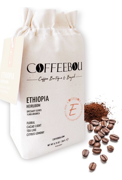 Coffeebou Ethiopia Heirloom Çekirdek Filtre Kahve 250 gr Aeropress