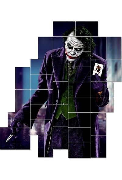 Uv Baskı 34 Parça Mdf Tablo Puzzle Seti Joker YENİ TASARIM ! ÖZEL FİYAT 80 x 90 cm 5 Yıl Garantili