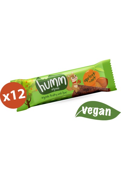Humm Organic Kayısılı Fındıklı Bar 12'Li Multipack