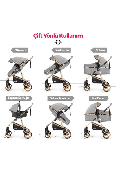Kiwi City Way 5 In 1 Travel Sistem Bebek Arabası