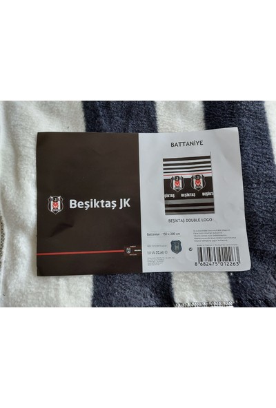 Zorluteks Lisanslı Tek Kişilik Beşiktaş Logo Battaniye 150 x 200 cm