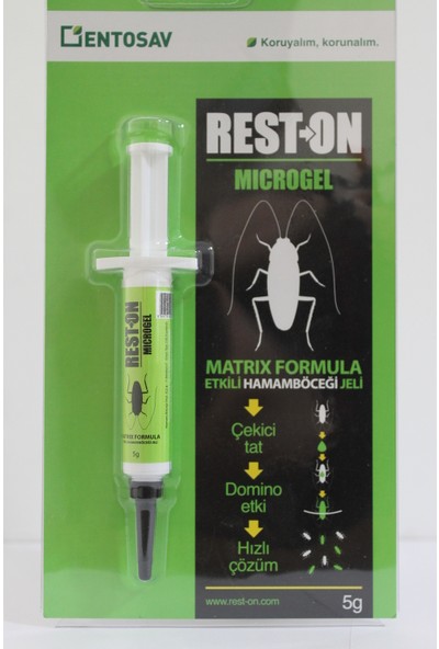 Entosav Rest-On Microgel Hamamböceği Jeli 5 gr Ücretsiz