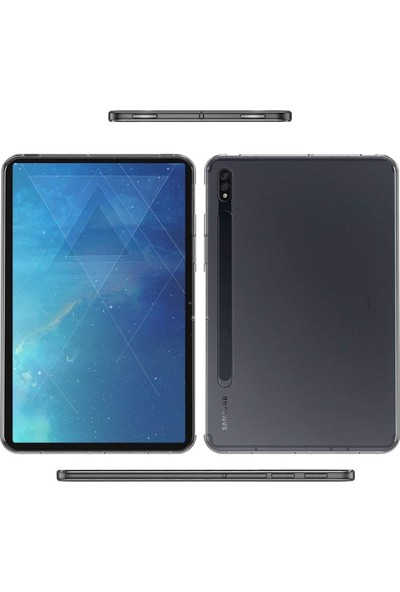UKS Case Samsung Galaxy Tab S7 11'' (SM-T870NZKATUR) Şeffaf Silikon Kılıf Şeffaf