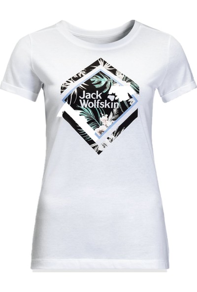 Jack Wolfskin Tropical Square T W Kadın T-Shirt XS
