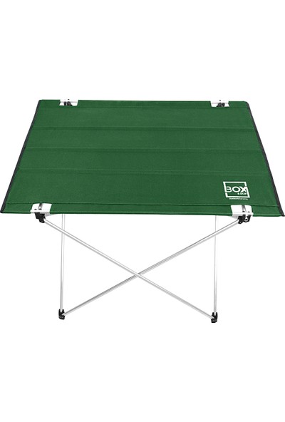 Box&Box Katlanabilir Kumaş Kamp ve Piknik Masası, Yeşil, Geniş Model, 73 x 55 x 48 cm
