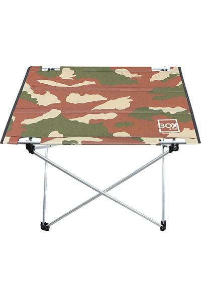 Box&Box Küçük Boy Katlanabilir Kumaş Kamp ve Piknik Masası, Kamuflaj, 57 x 43 x 38 cm