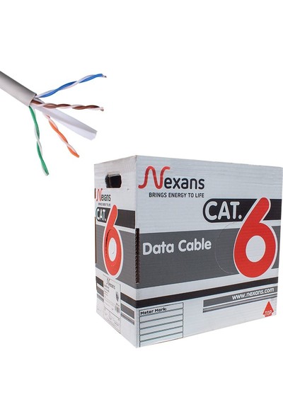 Nexans Cat6 Veri Iletişim Network Bakır Data Kablosu 305 Metre