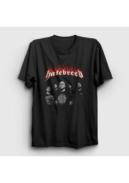 Unisex Siyah Band Hatebreed T-Shirt