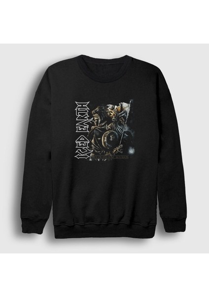 Unisex Siyah Kourion Iced Earth Sweatshirt