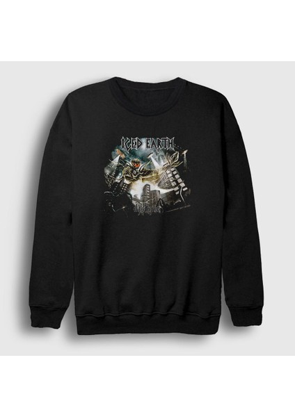 Unisex Siyah Dystopia Iced Earth Sweatshirt