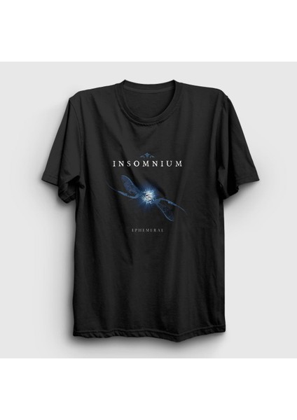 Unisex Siyah Ephemeral Insomnium T-Shirt