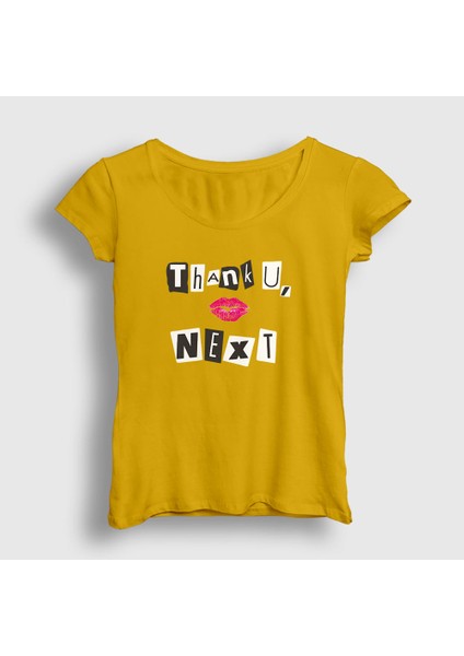 Kadın Sarı Next Ariana Grande T-Shirt