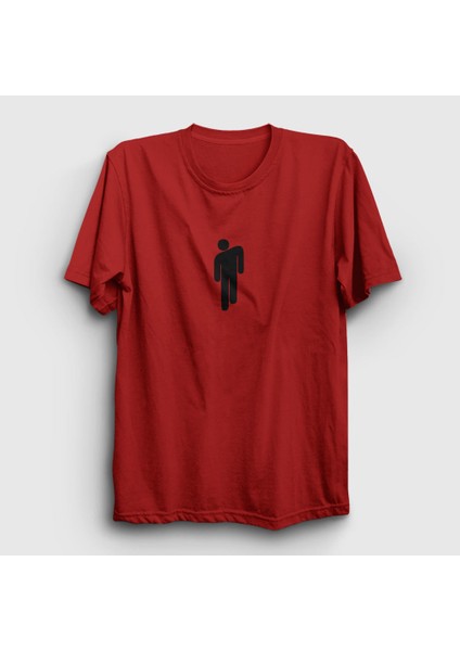 Unisex Kırmızı Blohsh Billie Eilish T-Shirt