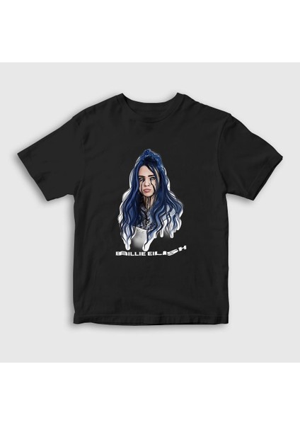 Unisex Çocuk Siyah PO Billie Eilish T-Shirt