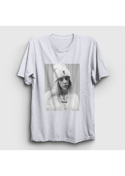 Unisex Beyaz Billie Eilish T-Shirt