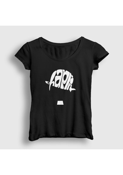 Kadın Siyah Hat Charlie Chaplin T-Shirt