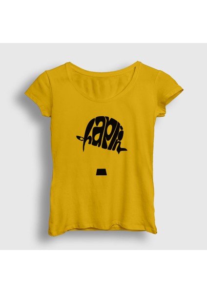 Kadın Sarı Hat Charlie Chaplin T-Shirt