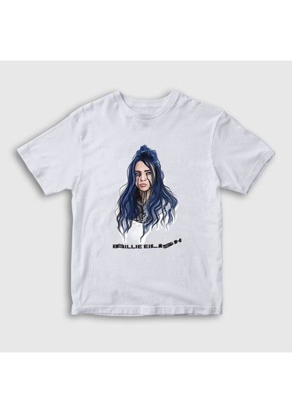 Unisex Çocuk Beyaz PO Billie Eilish T-Shirt