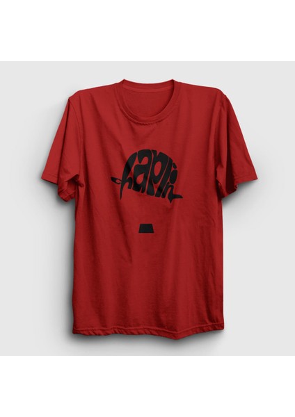 Unisex Kırmızı Hat Charlie Chaplin T-Shirt