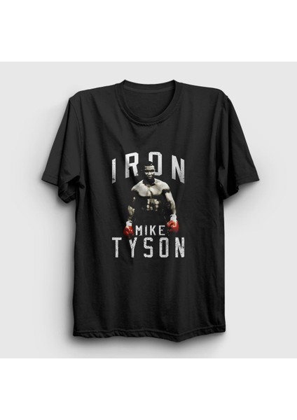 Unisex Siyah Iron Mike Tyson T-Shirt