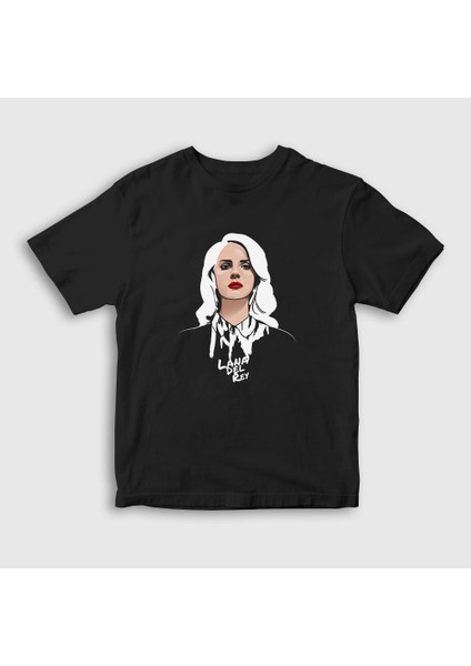 Unisex Çocuk Siyah Ldr Lana Del Rey T-Shirt