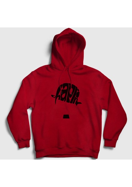 Unisex Kırmızı Hat Charlie Chaplin Kapüşonlu Sweatshirt