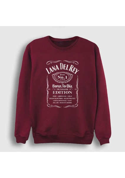 Unisex Bordo Paradise Lana Del Rey Sweatshirt