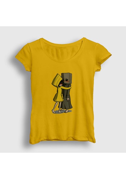 Kadın Sarı Hug Little Nightmares T-Shirt