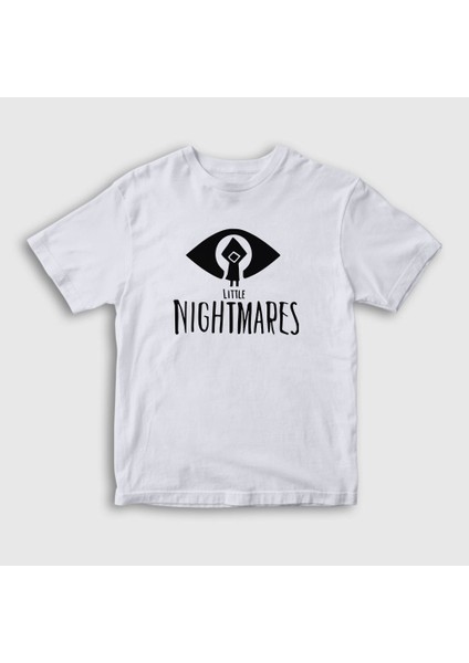Unisex Çocuk Beyaz Logo Little Nightmares T-Shirt